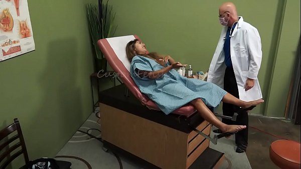 sexy short haired nurse extracts cum