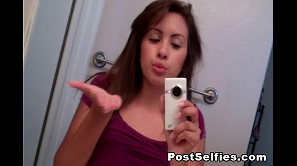 amateur naked brunette sexy boobs selfie